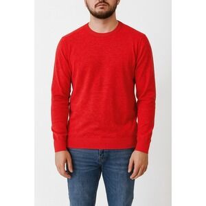 NWT Gap Men's XL Long Sleeve Crew Neck Sweater Shirt Red Soft Pullover Casual‎